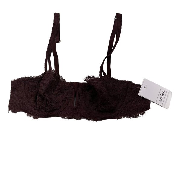 Auden Women's Size 32AA Bra Unlined Balconette Coverage Burgundy New With Tags - Picture 1 of 13